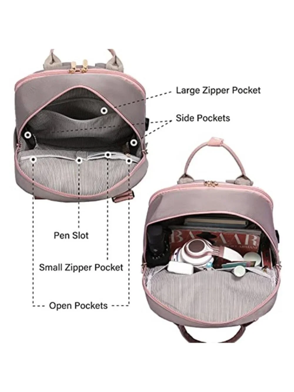 Laptop Backpack Travel Backpack USB Charging Waterproof School Work Computer Bag